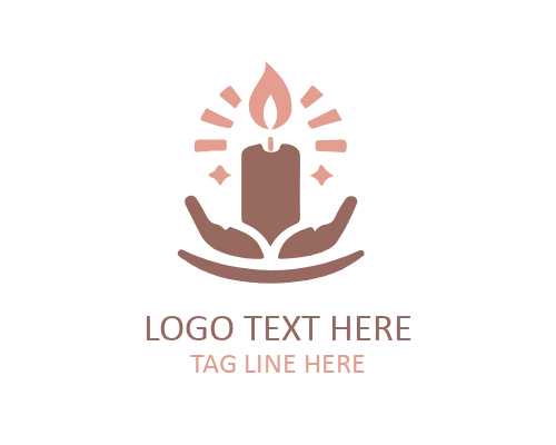 Premium Flame Candle Logo