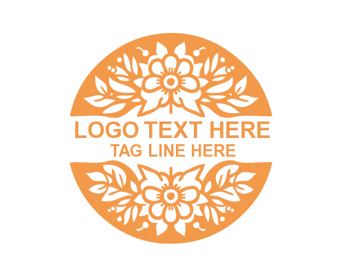 Premium Floral Emblem Logo
