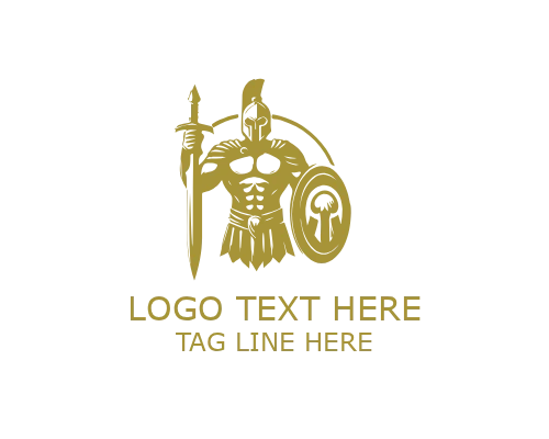 Premium Gladiator Logo for Luxury Sports and Warrior Branding