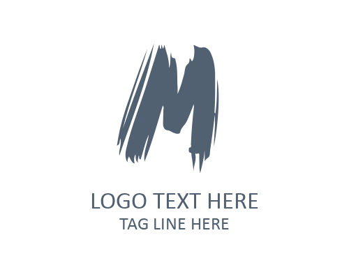 Premium Handwritten Brush Letter M Symbol Logo for Corporate Identity