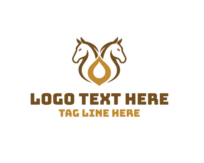 Premium Horse Drop Logo