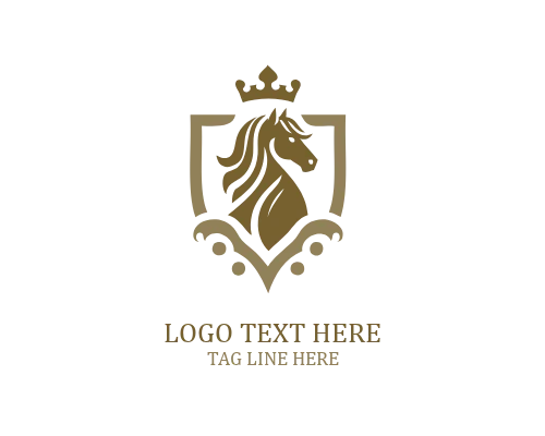 Premium Horse Shield Logo