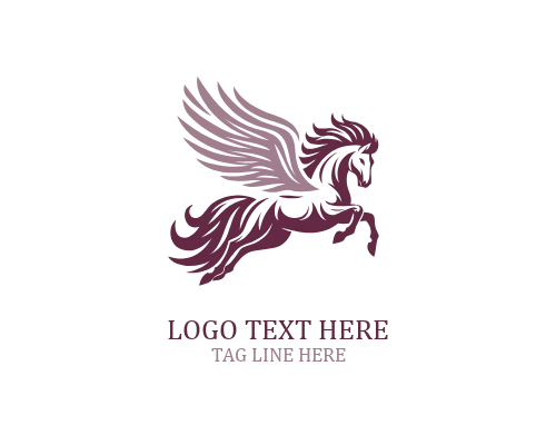 Premium Horse Wings Logo
