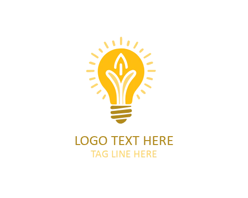 Premium Idea Bulb Crown Logo
