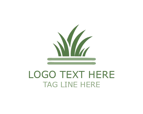 Premium Lawn Grass Logo
