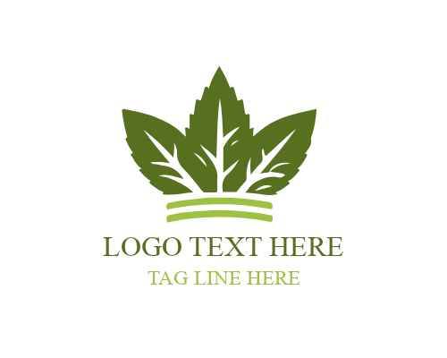 Premium Leaf Crown Logo for Luxury Natural Branding
