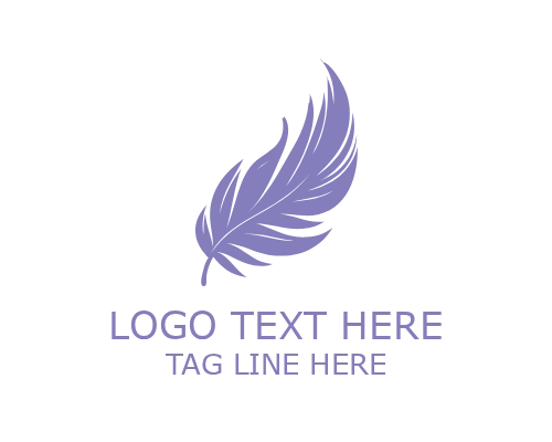 Premium Line Minimalist Feather Logo for Luxury Branding