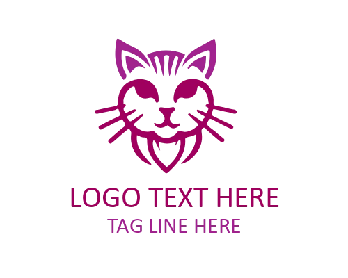 Premium Linear Cat Logo for Luxury Pet Branding