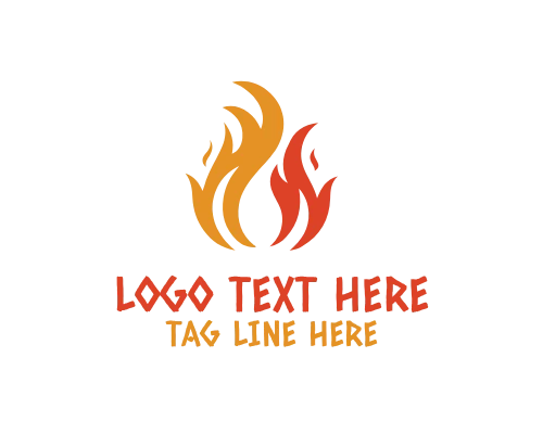 Premium Linear Fire Logo Mark