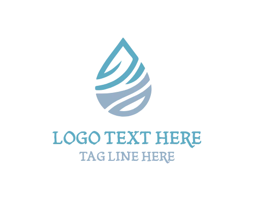 Premium Linear Water Drop Logo Mark