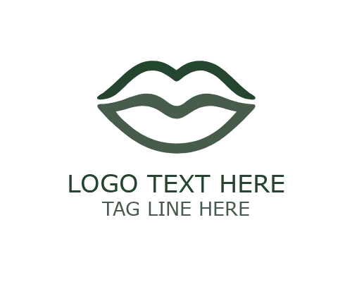 Premium Lips Emblem Logo for Luxury Cosmetic Branding