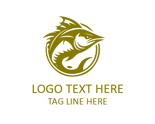 Premium Marlin Fish Logo for Professional Fishing Branding