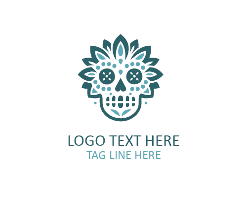 Premium Mexican Skull Emblem Logo
