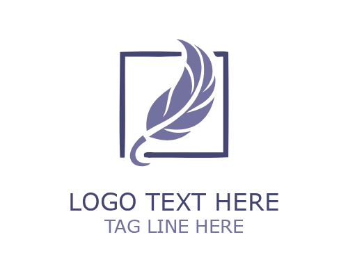 Premium Minimalist Feather Logo for Luxury Branding