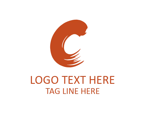 Premium Modern Brush Letter C Logo for Corporate Identity