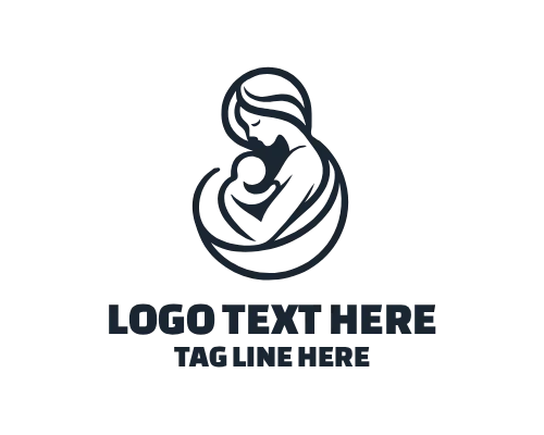 Premium Mom and Baby Logo