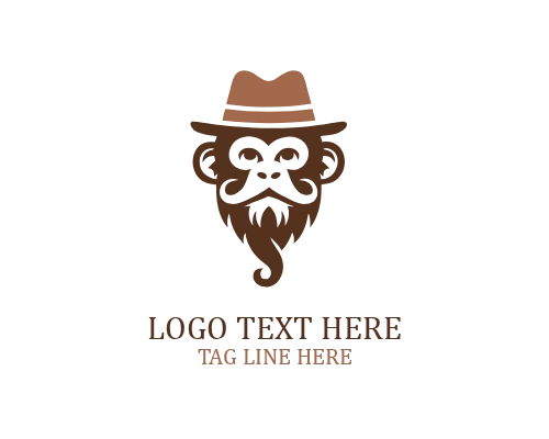 Premium Monkey Emblem Logo
