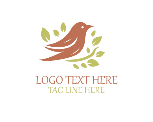 Premium Nesting Bird Logo for Elegant Nature Branding