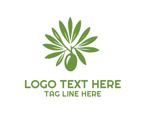 Premium Olive Tree Label Logo