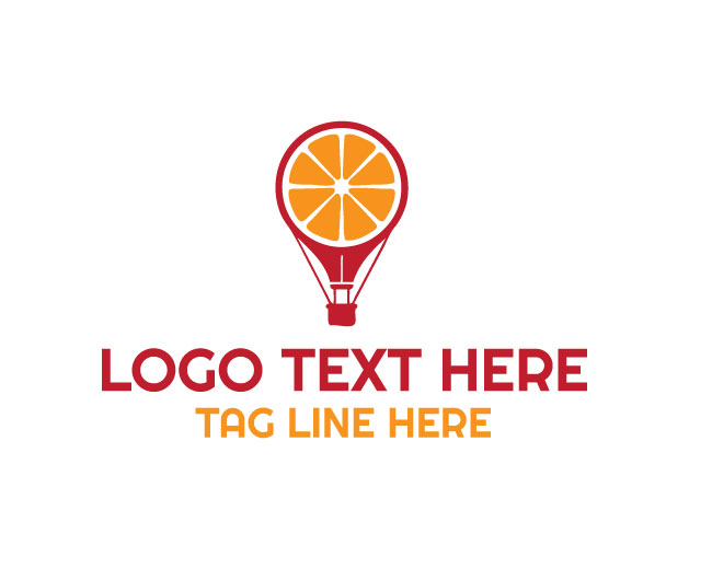 Premium Orange Sky Balloon Logo