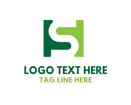 Premium Outline Letter H and S Logo