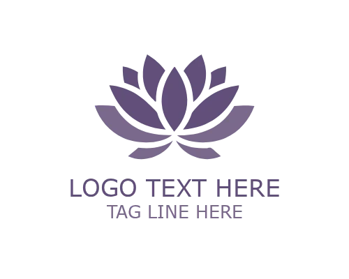Premium Outline Lotus Floral Logo for Luxury Beauty Branding