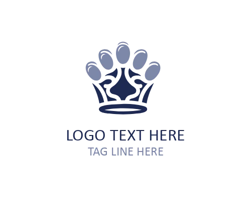  Premium Paw Crown Badge Logo for Elite Veterinary and Pet Care Brands