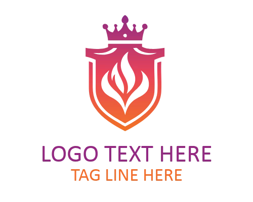 Premium Royal Fire Shield Logo for Elite Identity