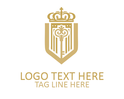Premium Royal Key Shield Logo for Elite Branding