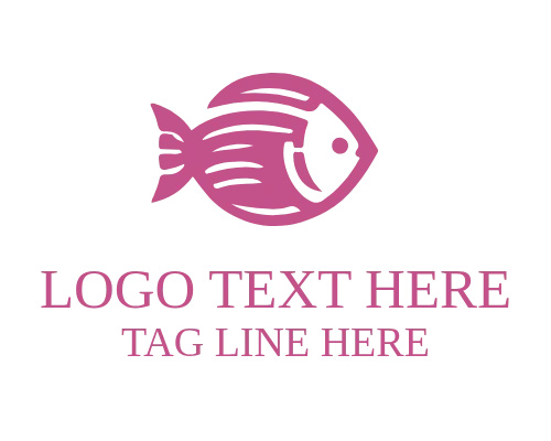 Premium Seafood Linear Fish Logo