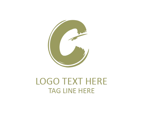 Premium Signature Brush Letter C Symbol Logo for Corporate Branding