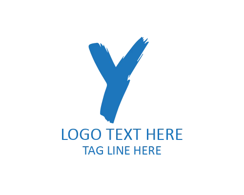 Premium Signature Brush Letter Y Logo for Luxury Branding