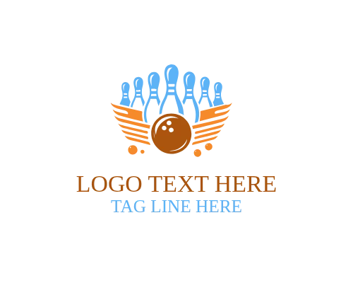 Premium Sports Bowling Ball Logo