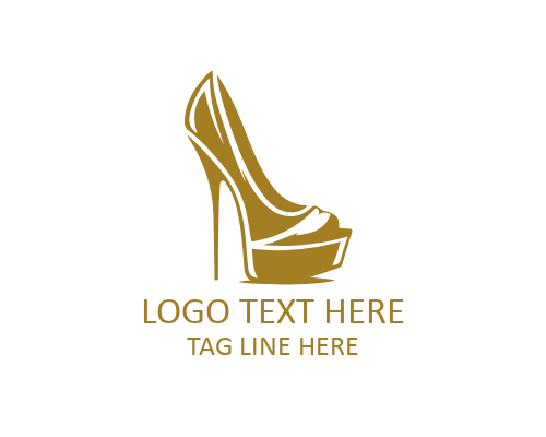 Premium Stiletto Outline Logo for Elegant Shoe Brands