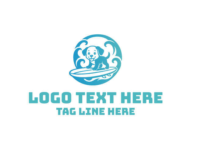 Premium Surf Dog Logo
