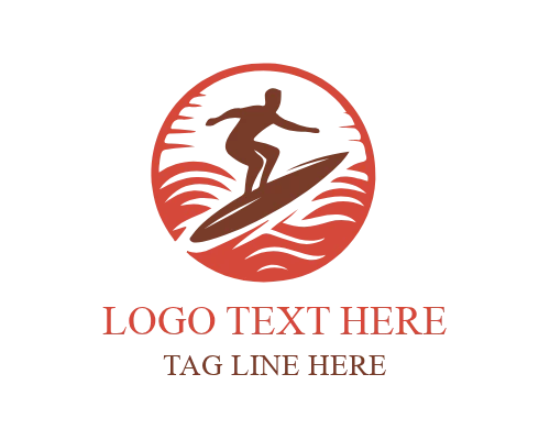 Premium Surfing Wave Logo for Professional Beach and Surf Branding