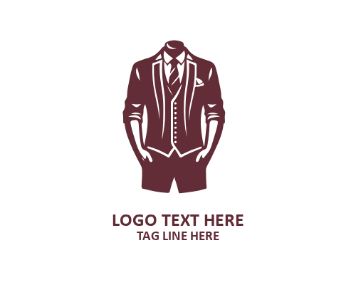 Premium Tailor Man Dress Logo