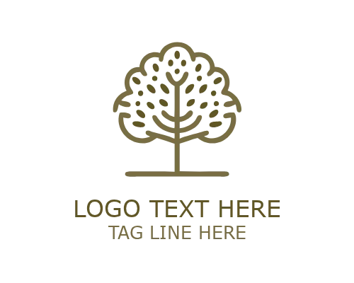 Premium Tree Monoline Logo for Luxury Eco Branding