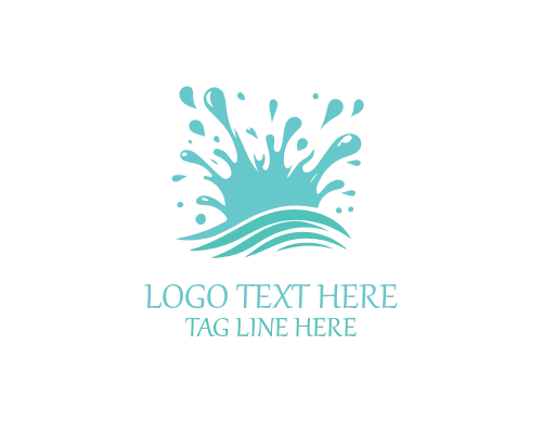 Premium Water Splash Mark Logo for Luxury Brands