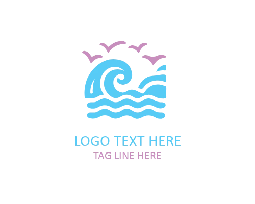 Premium Waves Logo for Luxury Marine Branding
