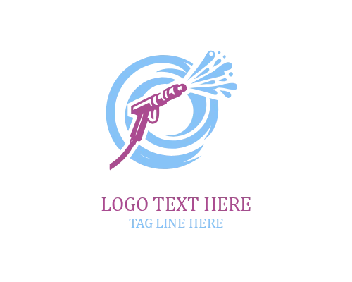 Pressure Washing Badge Logo