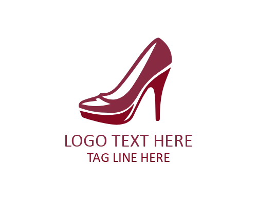 Prestige Curve Heel Logo for Luxury Women Fashion Brands