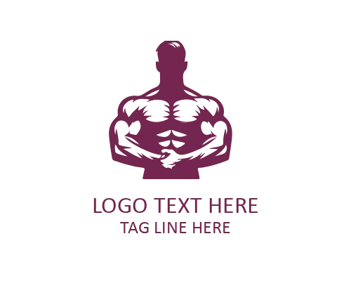 Prime Strength Muscular Man Logo