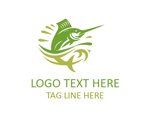 Pro Badge Marlin Fish Logo for Sport Fishing Branding