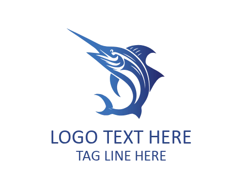 Pro Marlin Fish Logo for Sport Fishing Branding