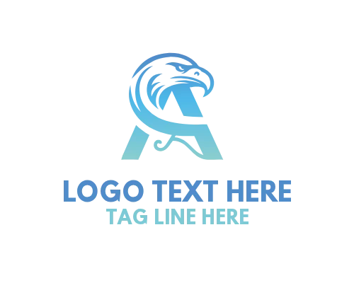Pro Wing Eagle Letter A Logo