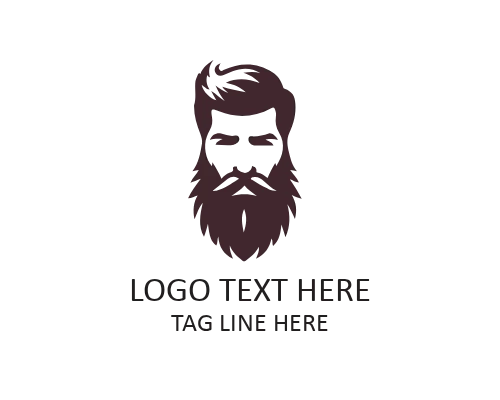 Professional Barber Shop Beard Guy Logo