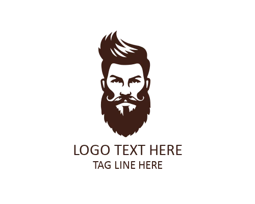 Professional Beard Guy Branding Logo