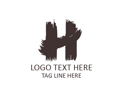 Professional Brush Letter H Logo for Business Identity