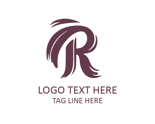 Professional Calligraphy Brush Letter R Symbol Logo for Identity